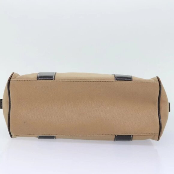 BURBERRY Blue Label Hand Bag Canvas Beige Gold Auth bs18262 - Picture 8 of 15